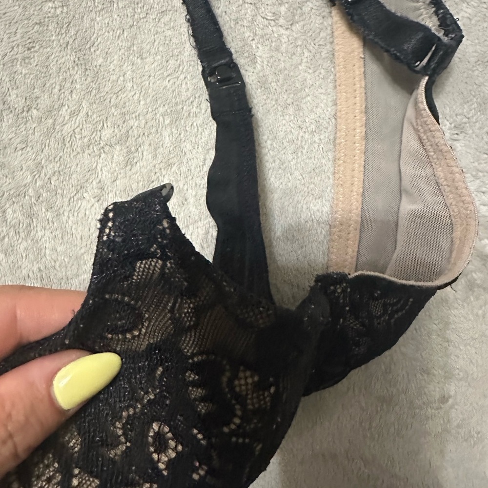 Lace Underwire maternity Bra - Black - Picture 11 of 14